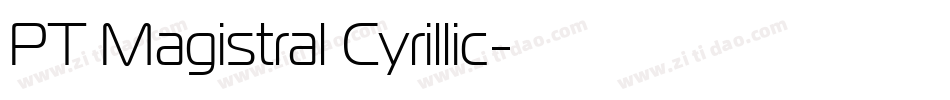 PT Magistral Cyrillic字体转换